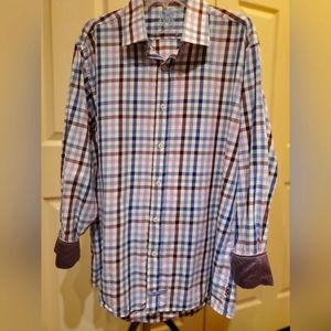 English Laundry. Men's Long Sleeve Shirt 100% Cotton Long Sleeves / Logo Flip
